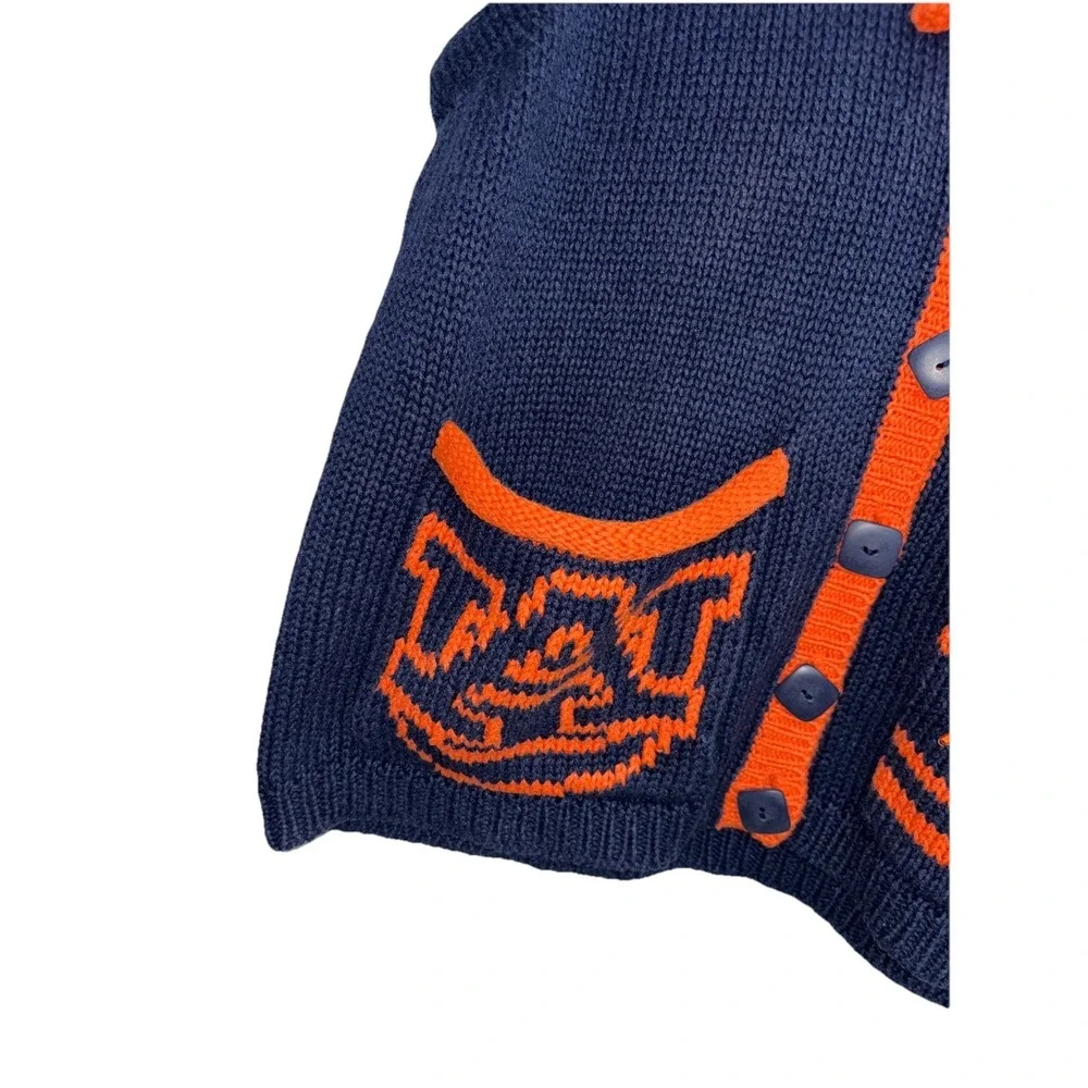 VTG Bellepointe Women's S Auburn Tigers Knit Sweater Vest Navy Blue Orange 90s‎